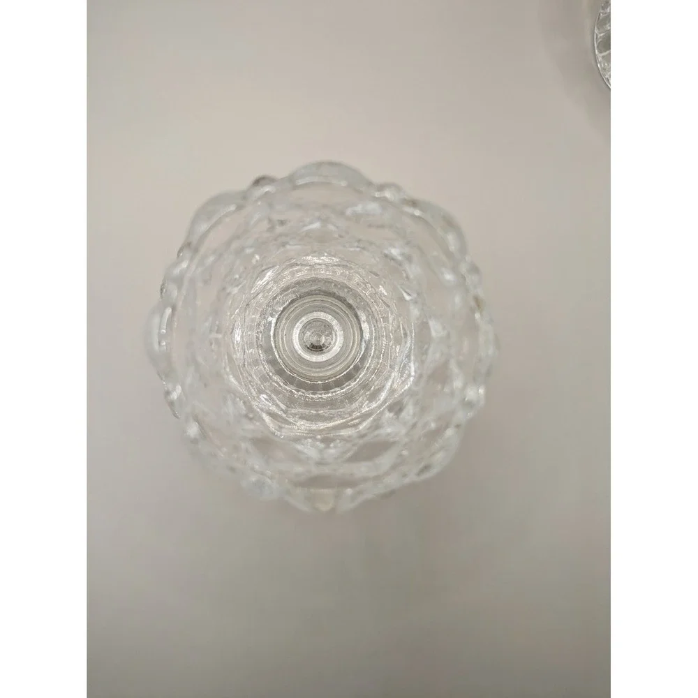 Partylite Crystal Quilted Shell Rib Votive Candle Holders Glass  Set Of 2. P9246